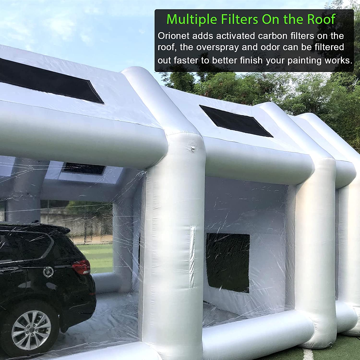 28X15X10FT Inflatable Paint Booth Car Painting Portable Auto Paint Boo ...