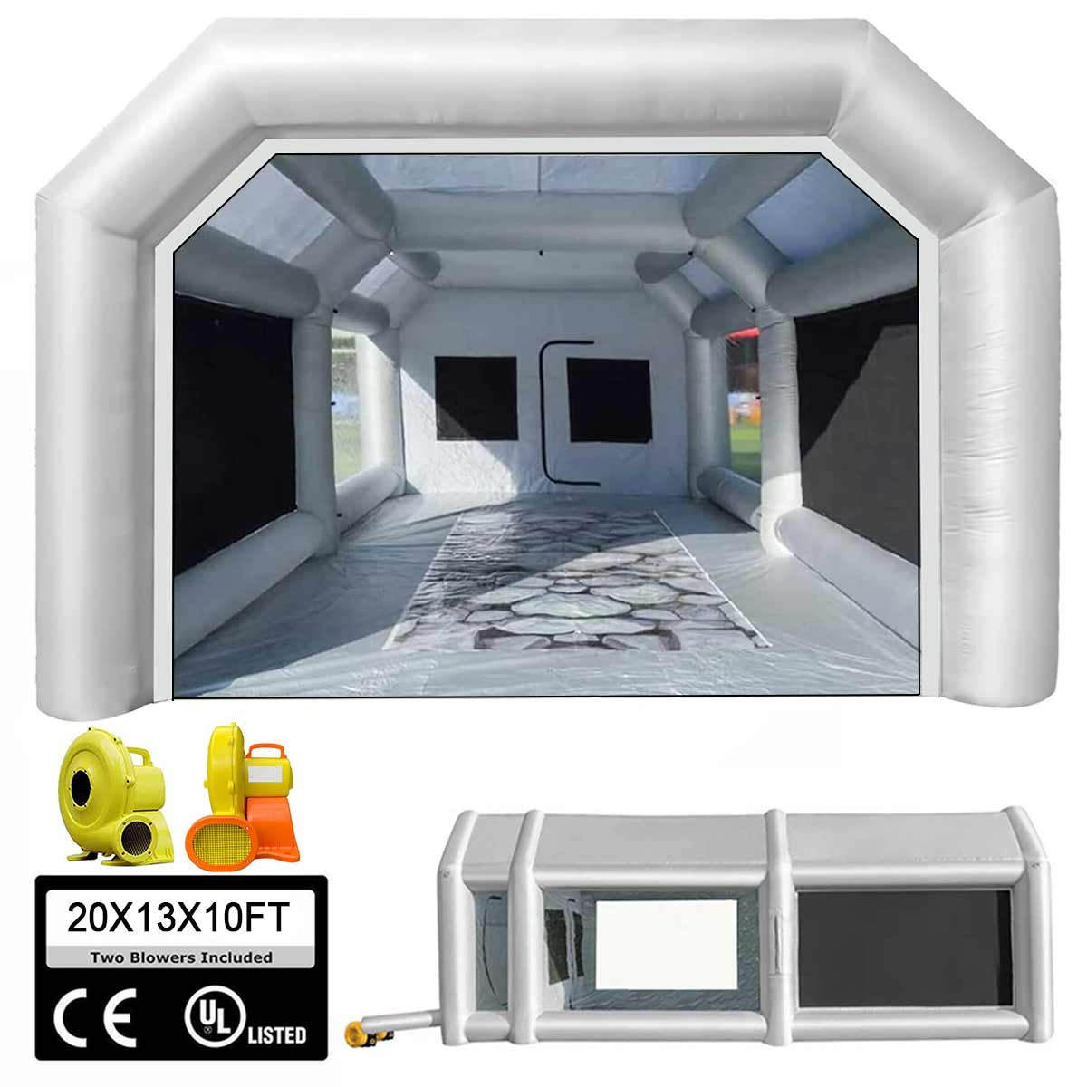 FLAPKWAN 28X15X11.5FT Inflatable Paint Booth for Cars Painting