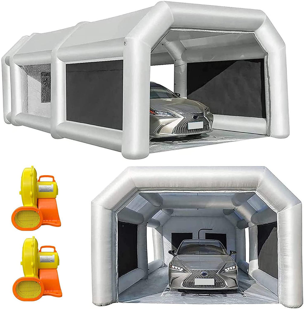 Inflatable Spray Paint Booth Portable Paint Tent Car Workstation with Air Filter System - flapkwan