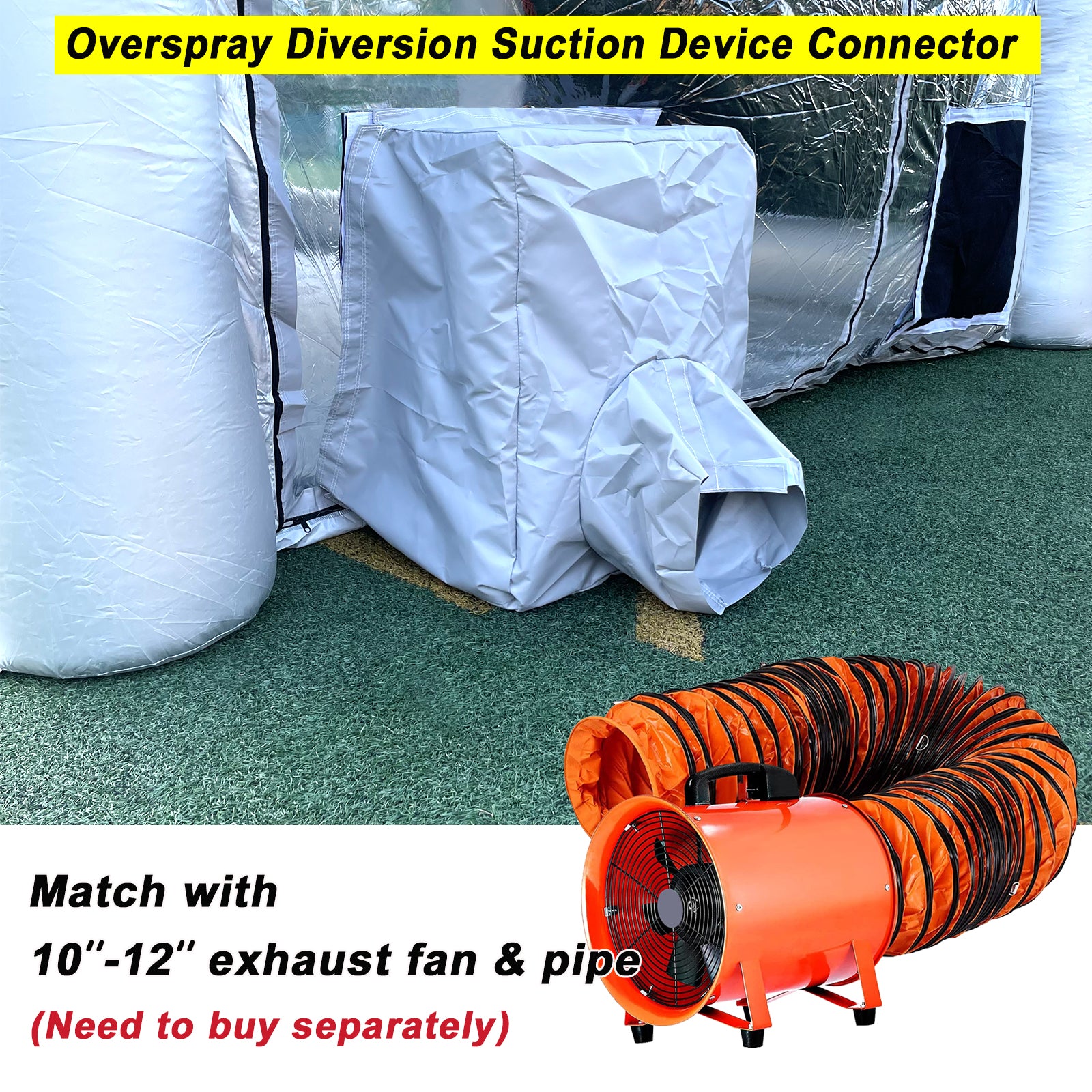 WARSUN Inflatable Paint Booth – Oversized Car Spray Tent With Exhaust Ventilation, Portable