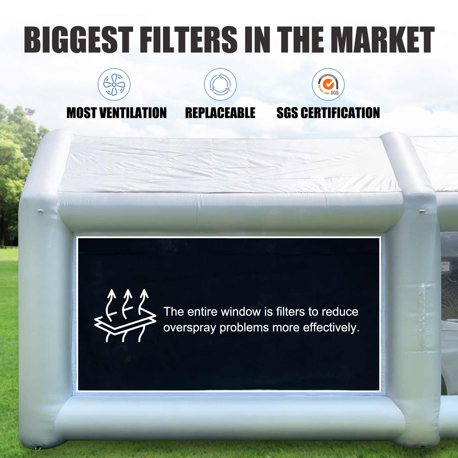 FLAPKWAN 13X10X8FT Portable Paint Booth Tent with Air Filter System In –  flapkwan